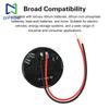DC7-55V Voltage and Power Indicator Round LED Indicator Universal Battery Power Display for Lithium Batteries Power-Off Memory
