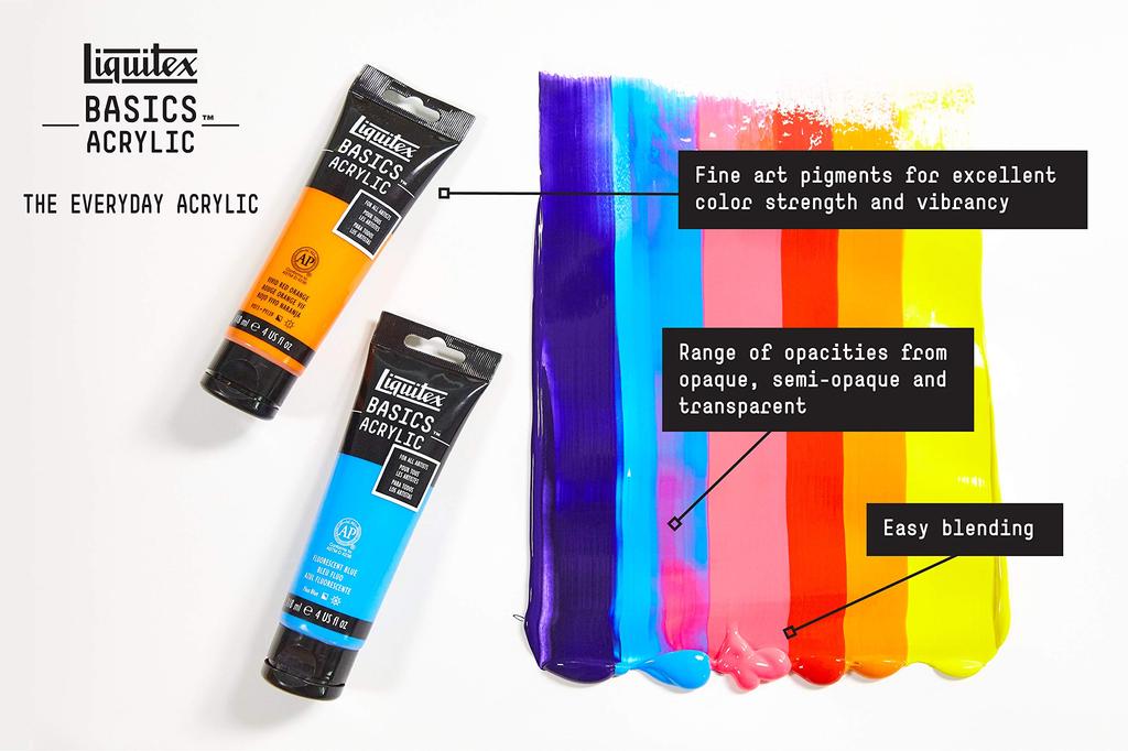 Liquitex Basics Acrylic Paints, 36-Color Set, 22ml