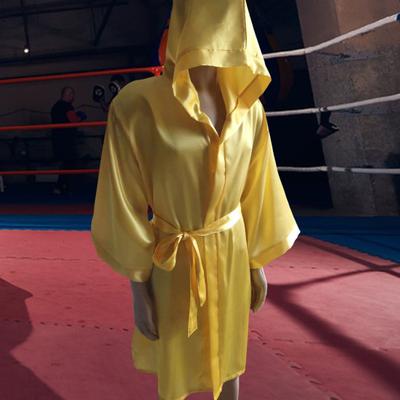 Dospělý boxový župan s kapucí Prodyšný Jednobarevný Ke kolenům Pánský Dámský Boxer Sanda Bojový Cosplay Kostým s Páskem