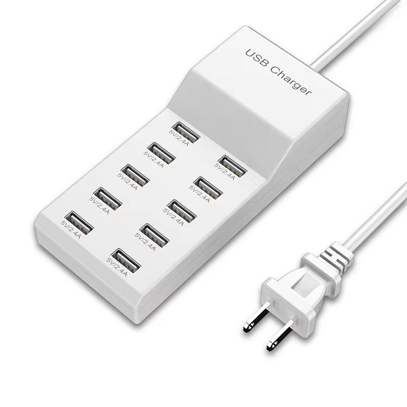 10-In-1 Usb Port Multi-Function Charger 5V Mobile Phone Power Bank Universal Fast Charging Widely Compatible For Us Eu