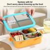 304 Stainless Steel Thermal Lunch Box 3 Compartments Bento Lunch Box  School Use