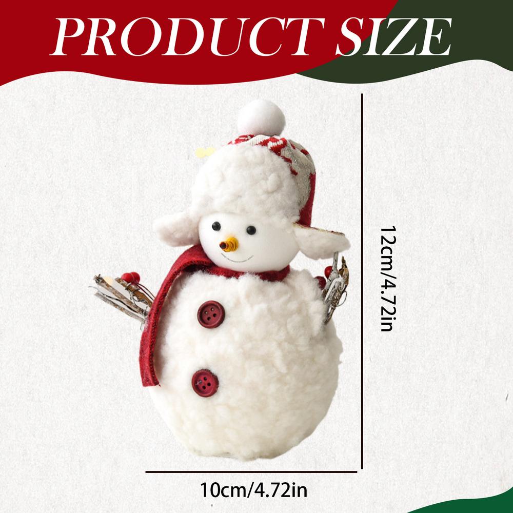 1 шт. Вязаные рождественские снеговики, украшения для рабочего стола, маленькие фигурки для праздничной вечеринки, украшения для праздничной вечеринки