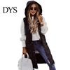 Winter Waistcoat Women Vest Coat Hooded Solid Color Zipper Closure Drawstring Padded Sleeveless Thick Mid Length Windproof Warm Lady Long