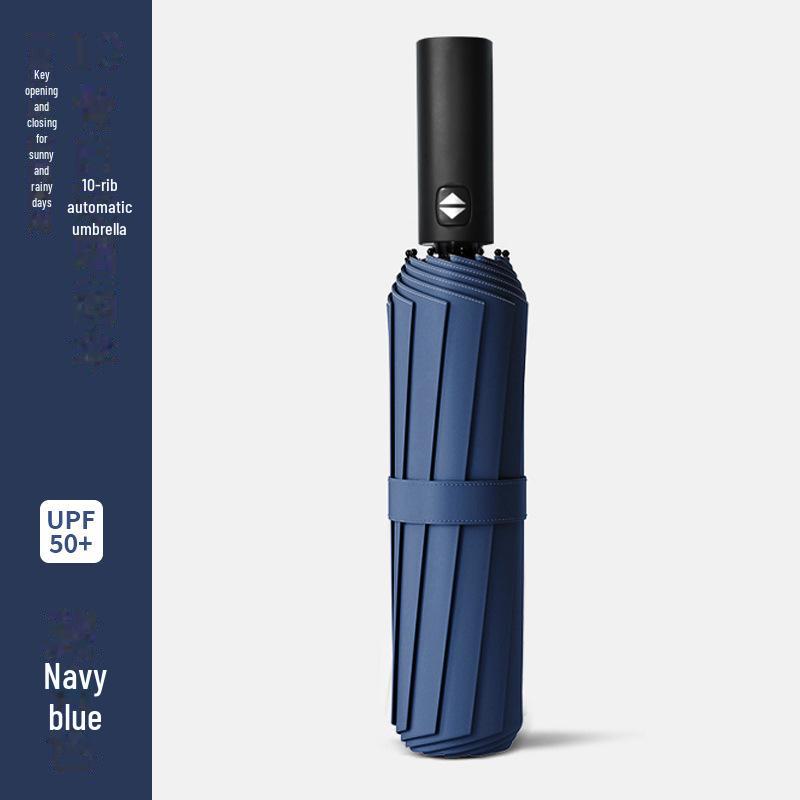 Trefaldigt automatiskt UV-skyddande paraply med anpassad logotyp