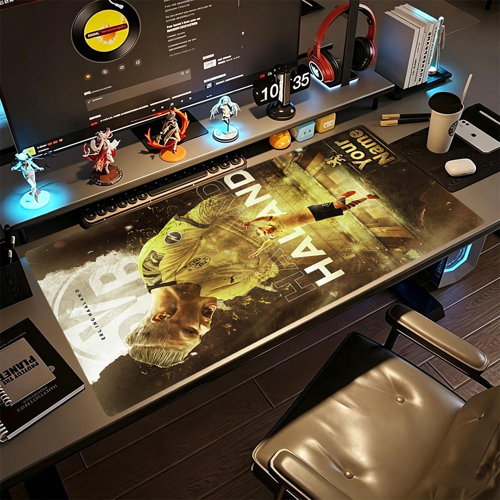 Haaland (90) Customize Your Name Mouse Pad Keyboard Mat Computer Desk Keyboard Mat Non-Slip Rubber Base Perfect Gift for Gamers And Professionals