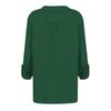 Women's Fashion Casual Colour V-Neck Long Sleeve Button Down T-Shirt Top