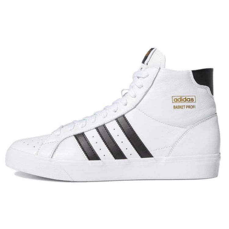 

Кроссовки унисекс adidas Basket Profi Cloud White Black Core-Black Gold-Metalic FW3108