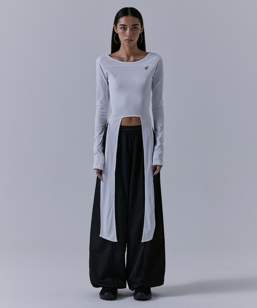 Teulimingbeodeu Back-Less Strap Long Sleeve [ White ]