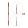 New Dual-ended Stainless Steel UV Gel Clean Stick Cuticle Pusher Nail Polish Remover Triangle Rod