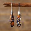 Bohemian Emperor Stone Water Drop Pendant Earrings Earrings Popular Natural Stone Jewelry