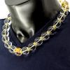 Brand Natural Stone 4A Gold Carved Emperor Dragon Crystal 20mm Prayer Bead Power Stone That Brings Good [No Item] Extra-thick Necklace. Luck.