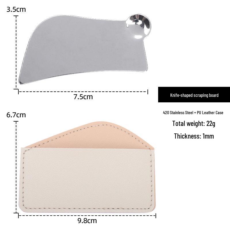 Stainless Steel Facial Gua Sha Board for Lifting and Massage