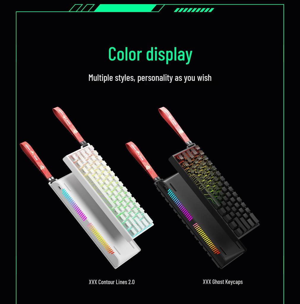Aluminum Alloy Wired Mechanical Gaming Keyboard with Magnetic Axis and Customizable RGB Lighting