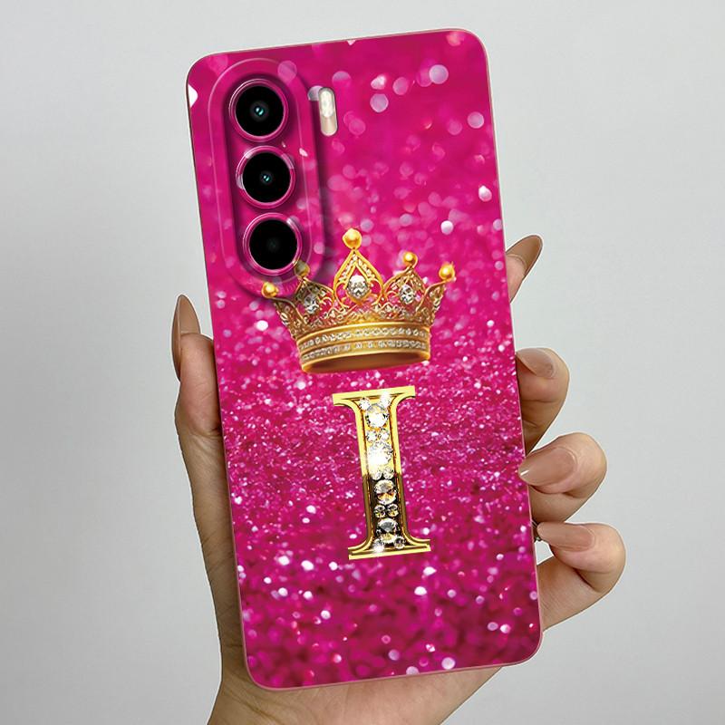 For Itel Power 70 P673L P70 Case Luxury Crown Letters Couple Soft Phone Cases For Itel Power70 P 70 Camera Protection Back Cover