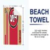 SF 49ers Print Beach Towel, Large Soft Quick Dry Towel for Beach Camping Swimming