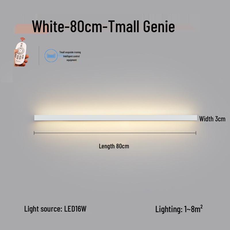 Minimalist Modern Long Strip Wall Lamp for Bedroom, Living Room, or Sofa Side