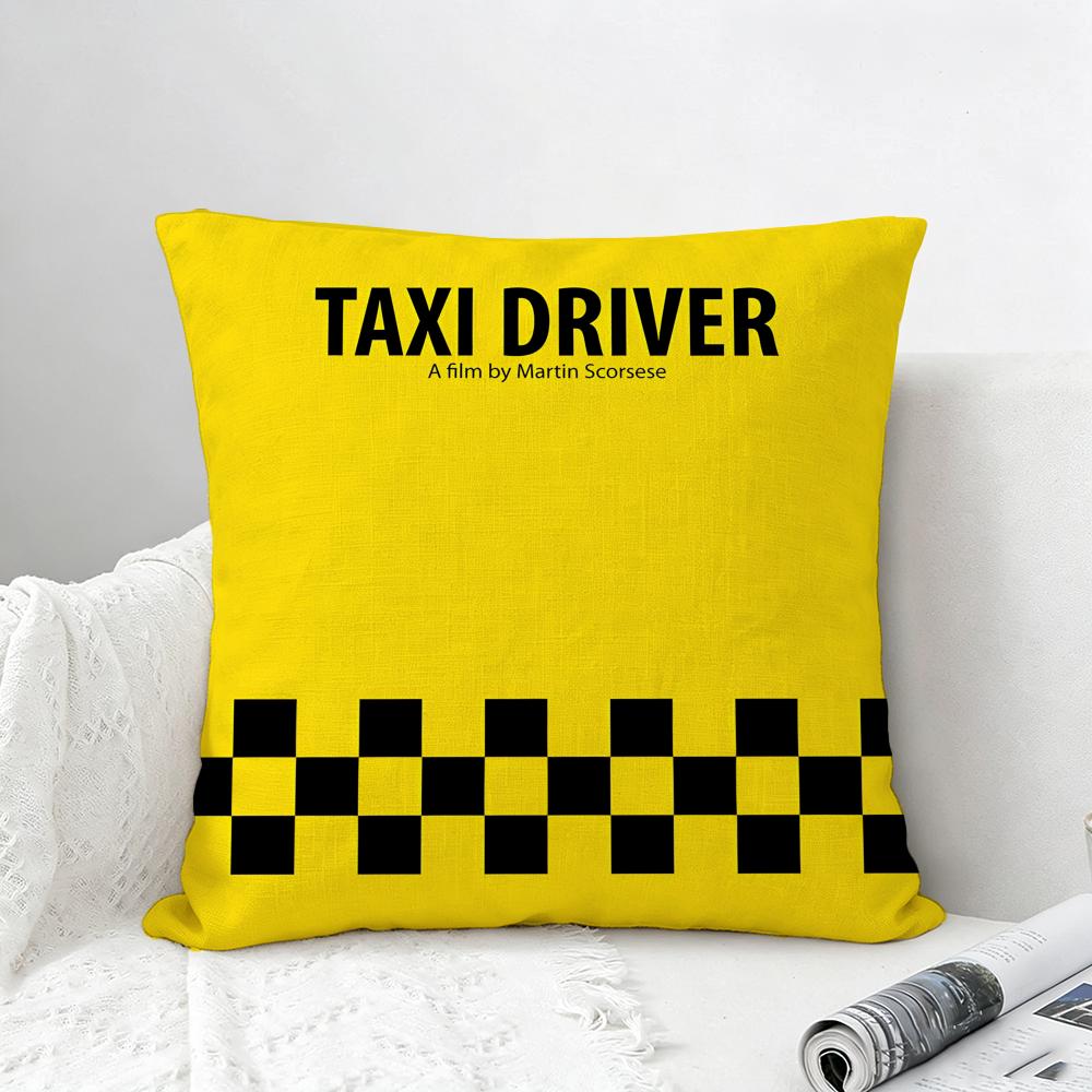 Movie Taxi Driver Cushion Cover Natural Linen Pillowcase Set AllinOne Decor for Sofa Bedroom  Chair