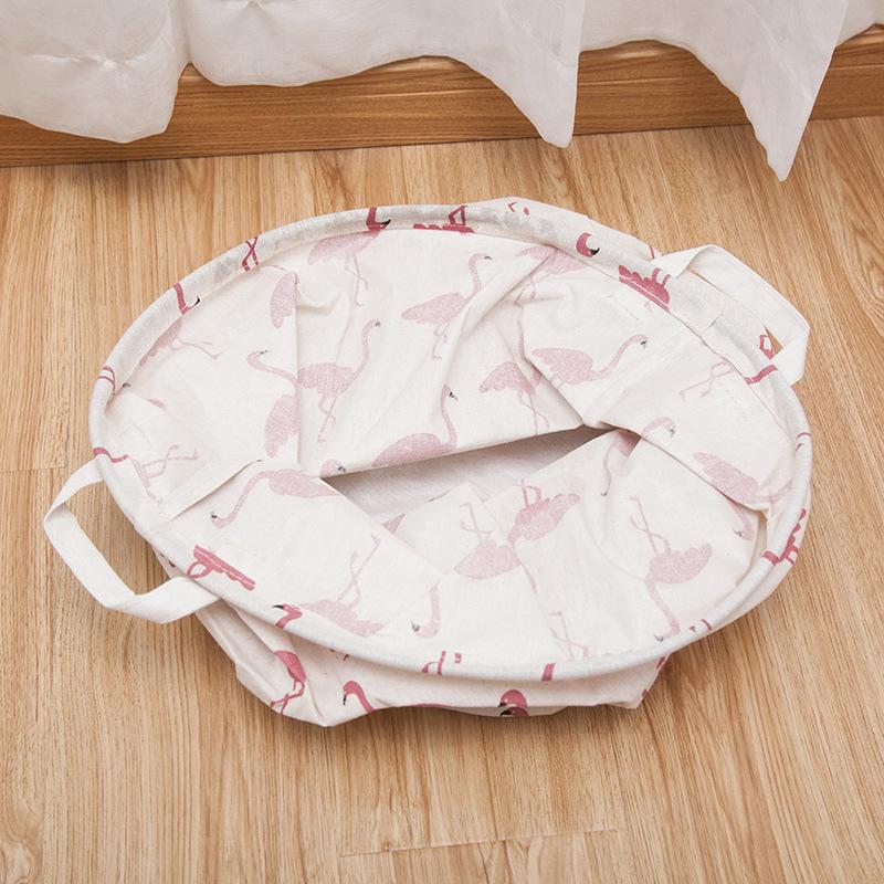 Cesto de roupa de algodão e linho Cesto grande dobrável para roupa suja Cesto de armazenamento Cesto de roupa suja Balde de armazenamento de brinquedos