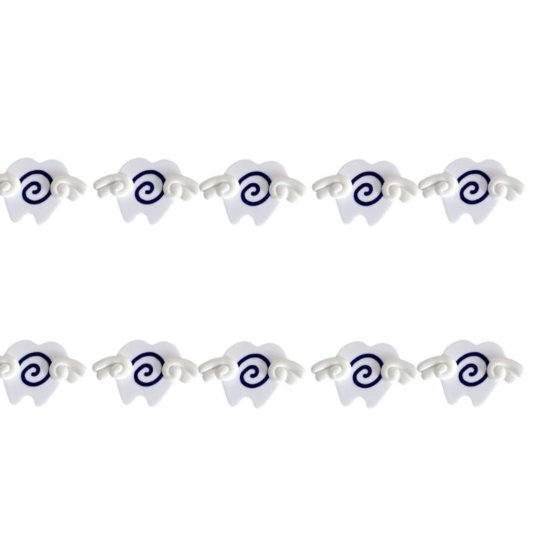 

Set of 10Pcs Teeth Angel Winged Hair Clip Fashionable Acrylic Hair Accessory Barrette For Women Girls And Teens глибокий/синій
