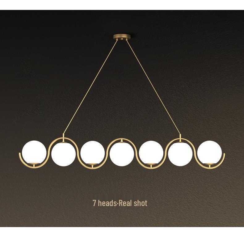 Nordic White Glass Ball Chandelier for Living and Dining Rooms