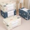 4Pcs Quilt Storage Container with Lids Large Capacity Fabric Quilt Bags Versatile Storage Bin for Household Use