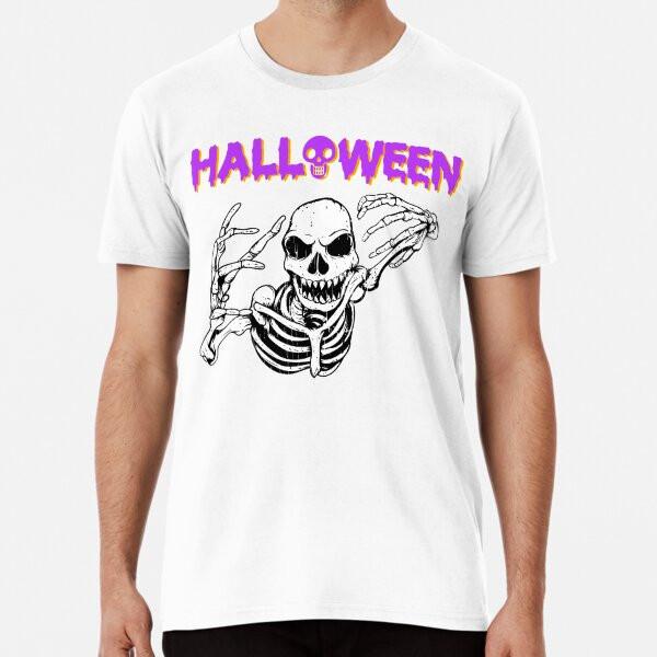 Halloween Creepy Skeleton Holiday T shirt T-Shirt S-5XL Best T-Shirt