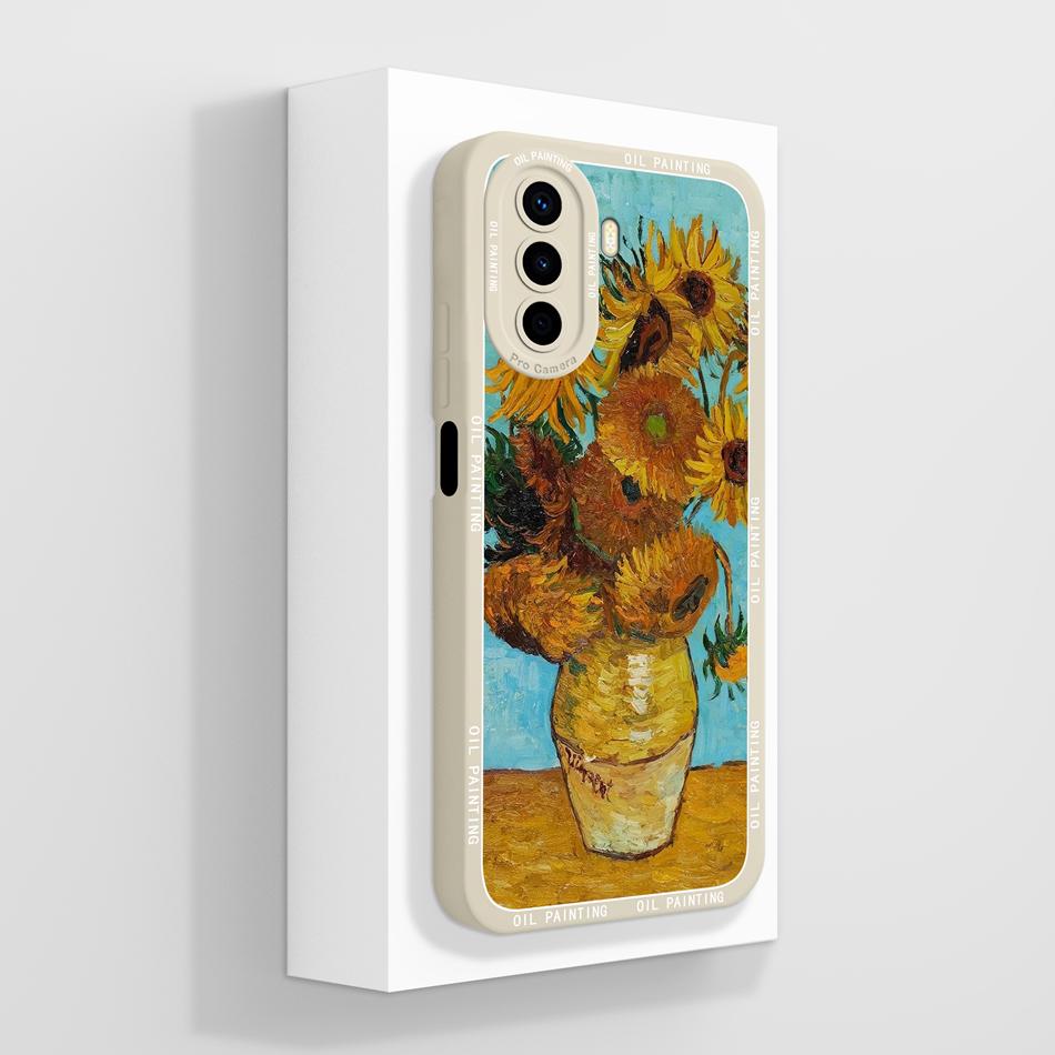 Case For Huawei Nova Y70 Plus Art Bear Full Coverage Anti Drop Funda For Huawei Nova Y 70 Y70+ Liquid Silicone Phone Back Cover