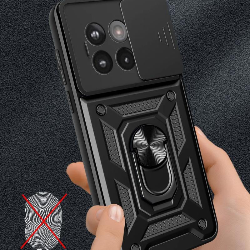 For OnePlus 13R 13 Slide Lens Kamerabeskyttelse Støtsikker panserveske for Oneplus ACE 5 Pro ACE5 3V 3 Pro Magnetisk ringholderdeksel