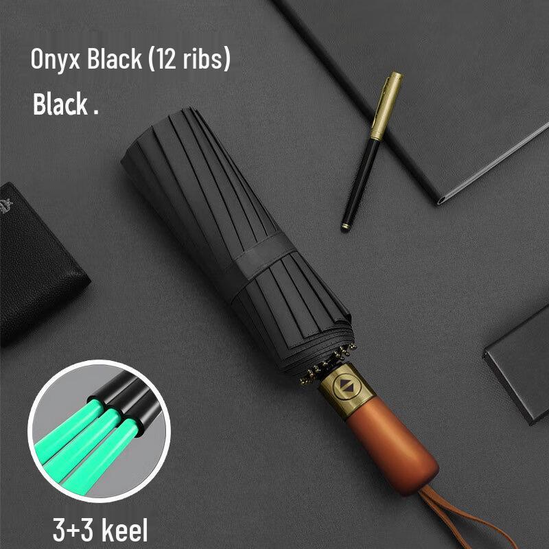 

SJ Luxury Automatic Folding Umbrella with Wooden Handle 118 cm