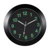 Silver Car Electronic Clock with Glow Hands Mini Air Vent Quartz Timekeeper for Safe Driving Office Desk Study Night Use