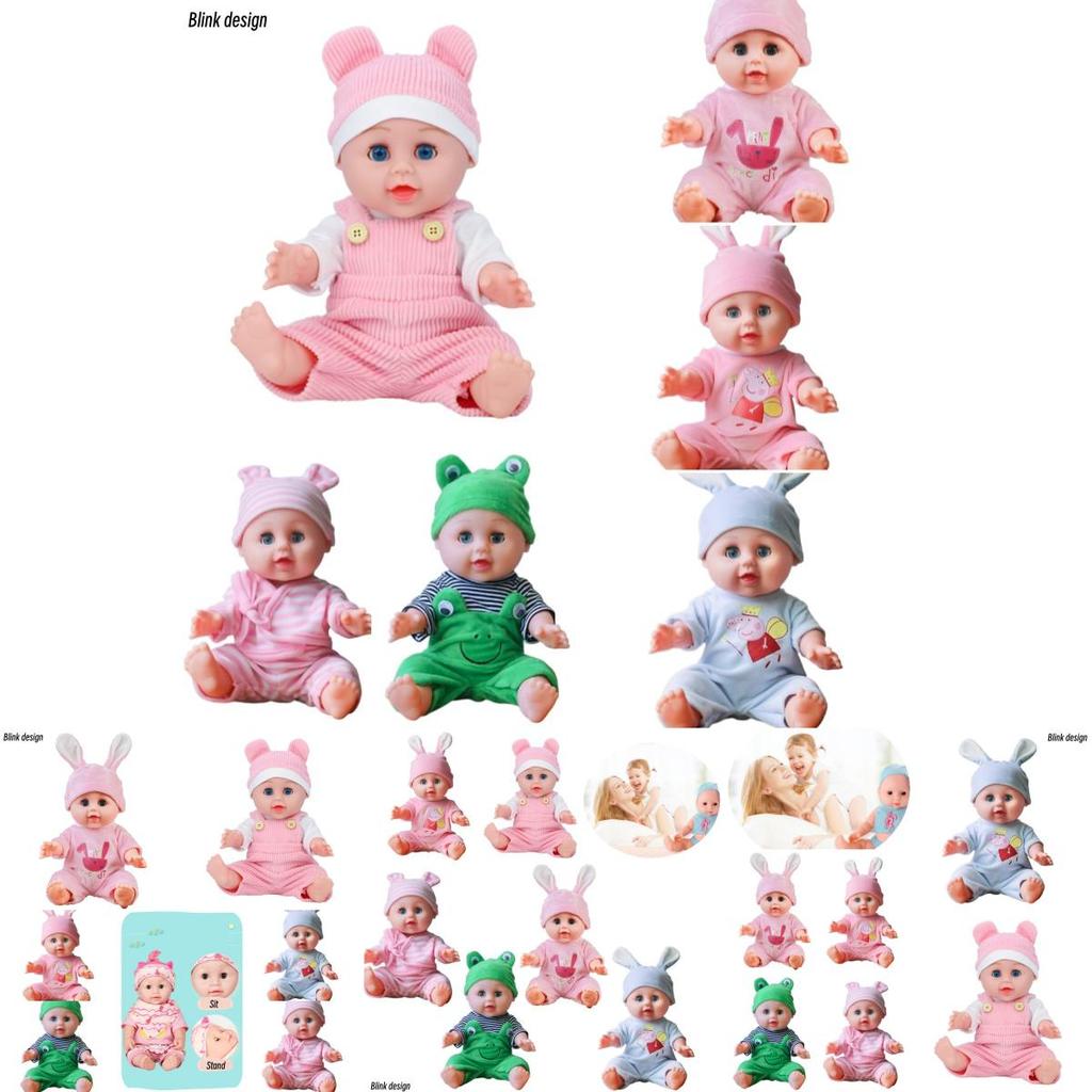 Q Dolls 30cm Reborn Baby Doll Blinking Girl Toy With Realistic Features
