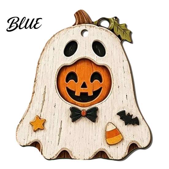 Kids Halloween Room Decor Vintage Wooden Hanging Ornaments Rustic Pumpkin Owl Ghost Farmhouse Eco Friendly Wood Decorations Tree Decoration with Rope