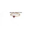 2025 Birth Colorful Cubic Zircon Heart Opening Rings For Women Fashion Dainty Stainless Steel Princess Ring Jewelry Wedding Gift