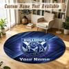Round Rug Custom NameCanterbury-Bankstown Bulldogs Pattern Non Slip Carpet Home Floor Decor