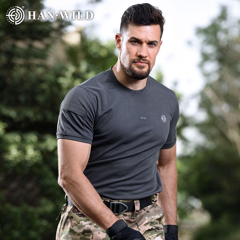 Hanye Hurricane Tactical Top Breathable Round Neck Breathable Slim Fit T-shirt For Men Quick Drying Outdoor Sports Short Sleeved