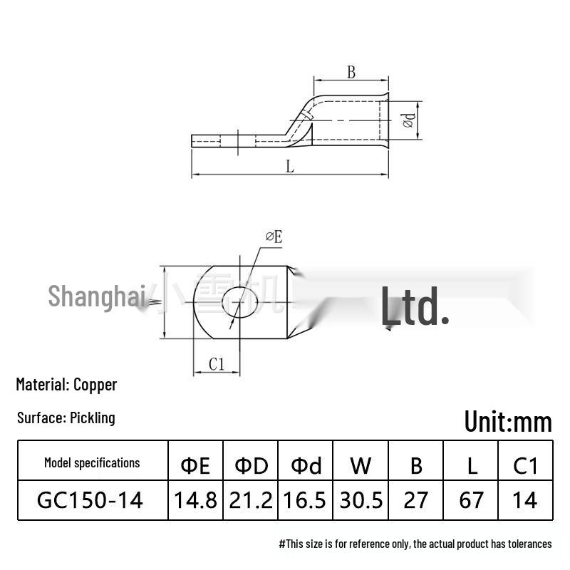 GC Flared Copper Tube Terminal 10-400 Sqmm Cable Connector Lug