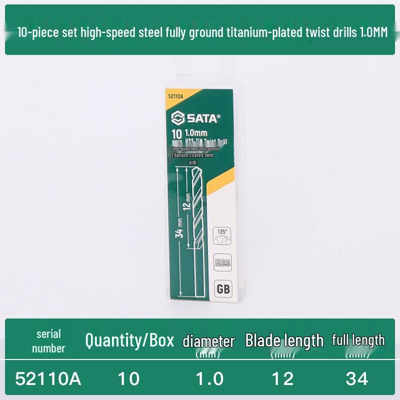 

High-Speed Steel Twist Drill Bit Set for Stainless Steel - High Hardness Hand Drill Use