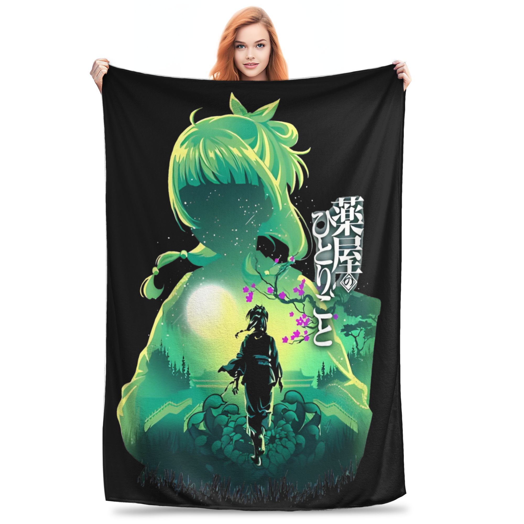 

Maomao Jinshi Anime Blanket Fleece The Apothecary Diaries Soft Throw Blankets for Airplane Travel Bedroom Quilt 30x40in
