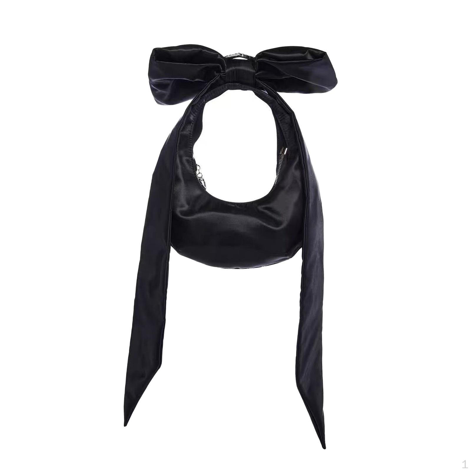 

Жіноча сумочка з краваткою-метеликом і стразами для активного відпочинку, роботи та відпочинку чорний