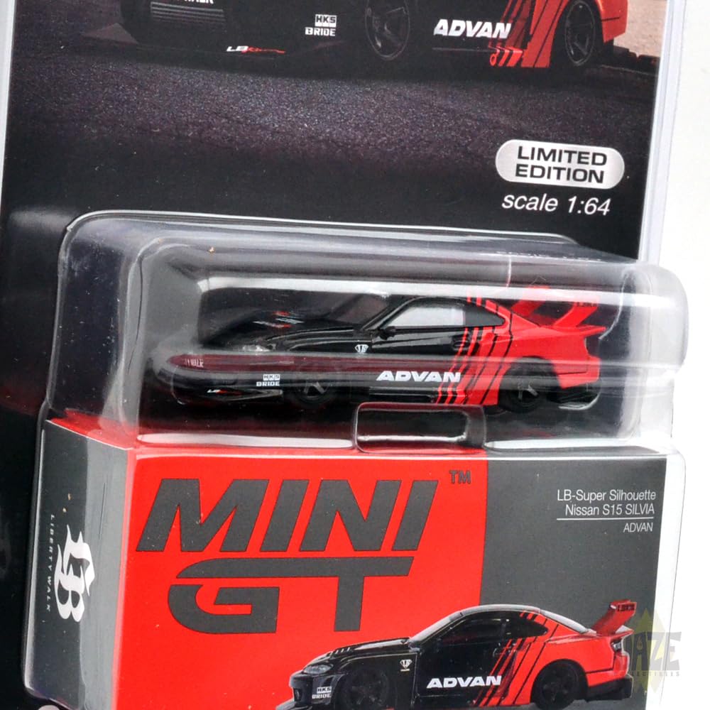 MINI GT Scale MiJo TOYS EXCLUSIVE SILHOUETTE S15 SILVIA ADVAN MiJo Toys Exclusive LB Super Silhouette S15 Silvia Advan 164 - LB-SUPER - (USA) -