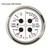 ELING 85mm 4 in 1 Multifunction Meter Oil Pressure 5Bar 10Bar 80PSI Water Temperature Oil Level 8-16V Voltmeter for Cars Ships