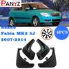 Set geformte Auto-Schmutzfänger für Skoda Fabia 2 5J Mk2 2007–2014, Schmutzfänger, Spritzschutz, Schmutzfänger, Kotflügel, Kotflügel vorne und hinten
