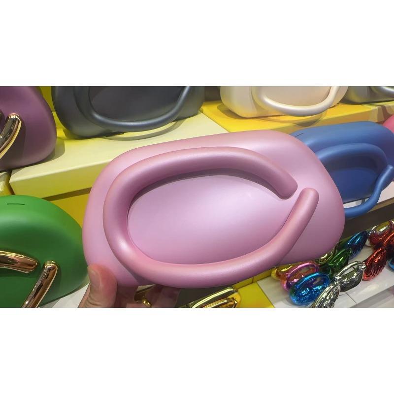 Trendy Classic Round Box Clutch Bag Dinner Bag Acrylic Bag Retro Metal Handle Shoulder Crossbody