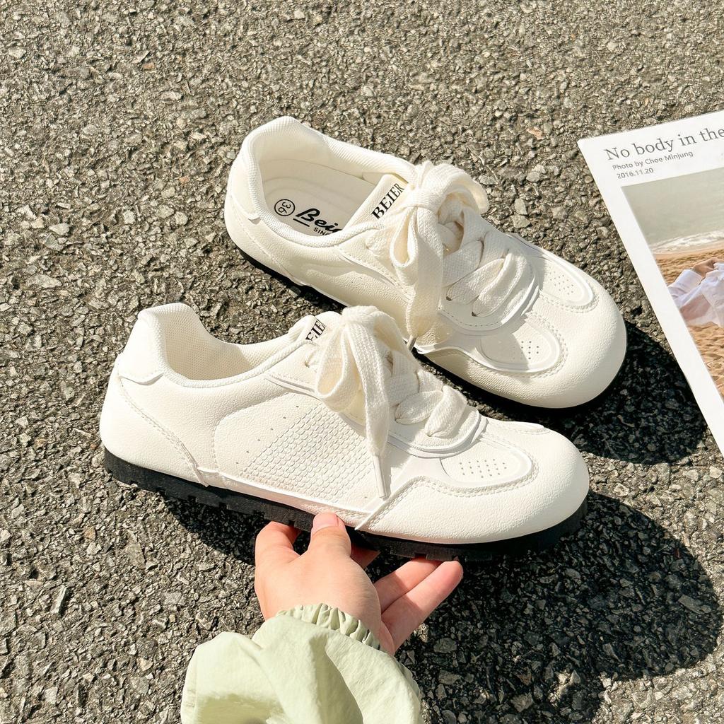 Schöne Herbst- und Winter-Neue Ballettschuhe im Puffy-Stil, flache Sohle, lässige Moral-Trainingsschuhe B