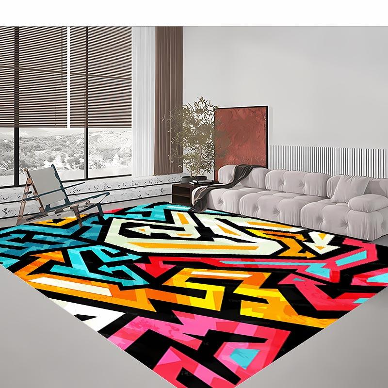 Graffiti Seamless Pattern Large Area Carpet for Living Room Bedroom Sofa Doormat Kitchen FloorTapete Anti-slip Decor Alfombra HD