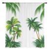 Beach Coconut Tree Summer Window Curtain for Bedroom Sheer Curtain for Living Room Luxury Tulle Curtain for Kitchen