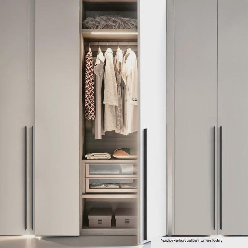 Černá a šedá moderní luxusní úchytka zásuvky skříňky