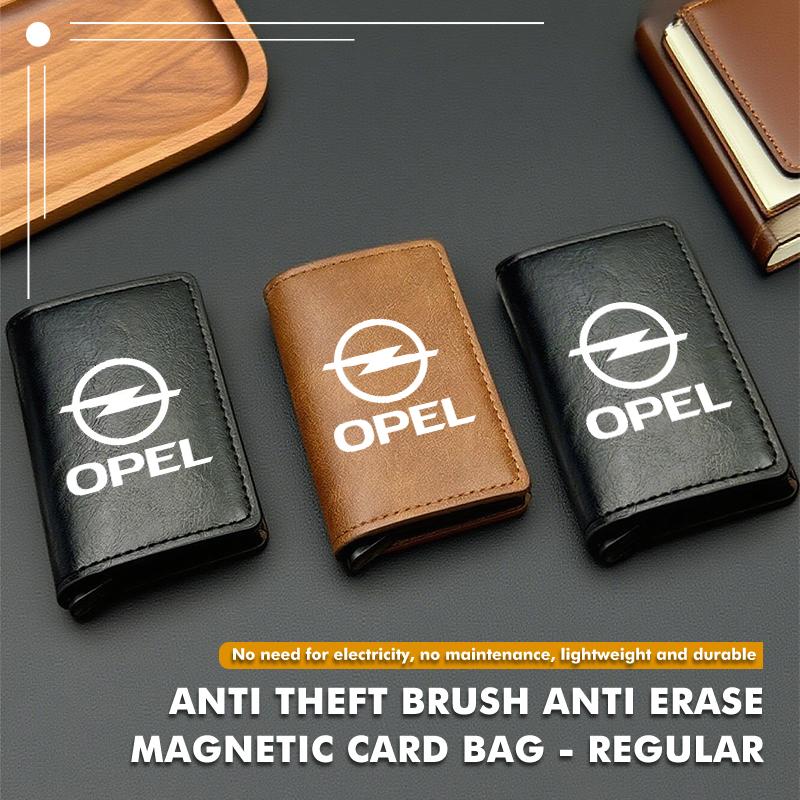 Men Wallet RFID Blocking Credit Card Holder Purse Male Money Bag For Opel Meriva Mokka Grandland Vectra Zafira Vivaro Antara