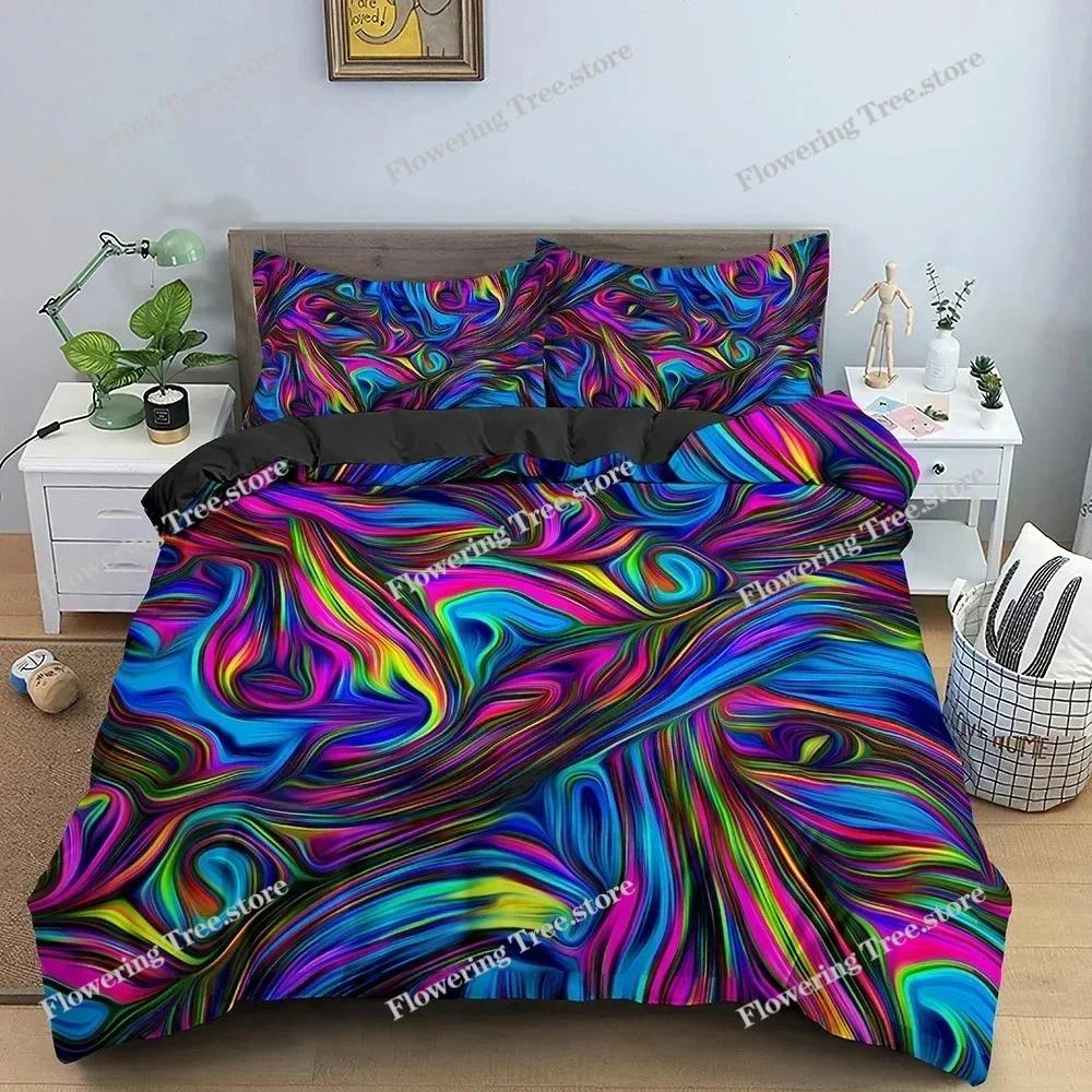 Abstract Duvet Cover 3D Pattern Printed Bedding Set Double Twin Queen King Size Quilt Cover With Pillowcase For Bedroom029