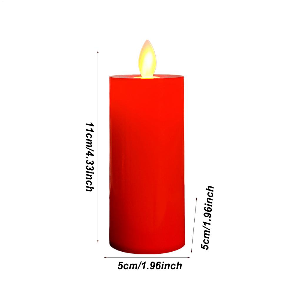 1pc Flameless Votive Candles with Moving Flame Battery Operated LED Pillar Candles for Wedding Christmas Fake Candles